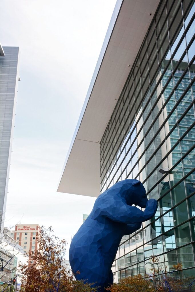 blue bear at Denver convention center