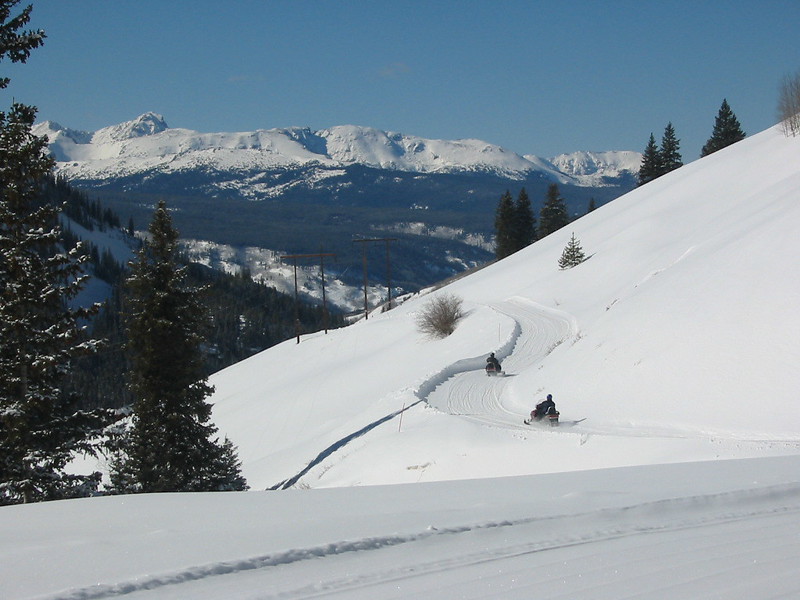 snow mobiling